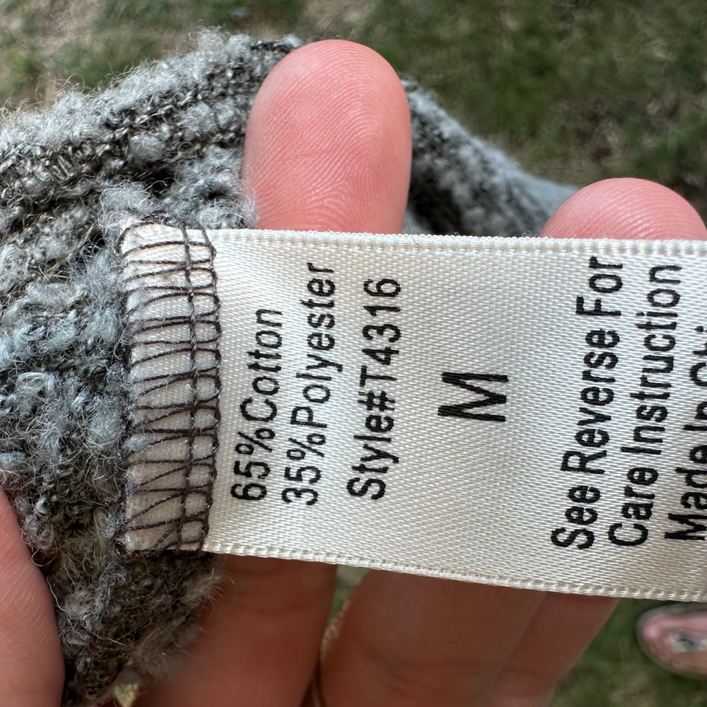 Blue Bird Gray Ruffled Ribbed Tunic - Picture 4 of 4